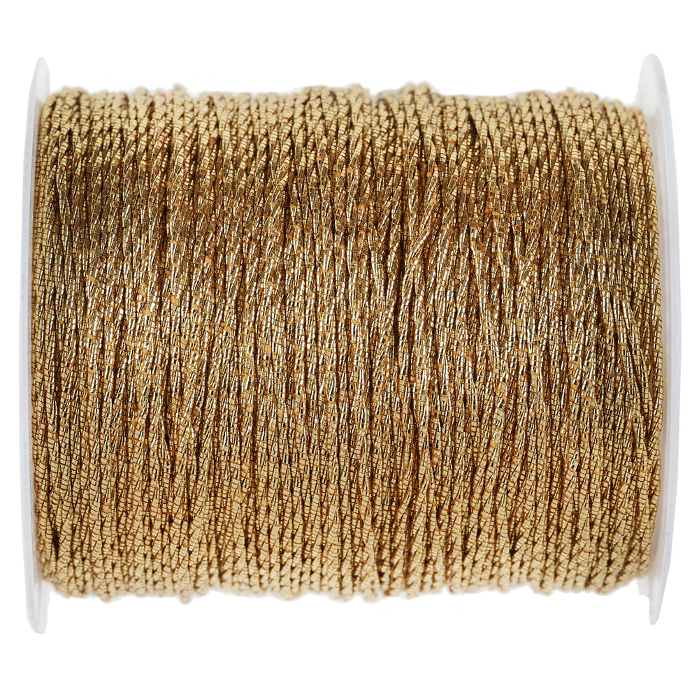 Cordon métallisé or 1mm (bobine de 20m)