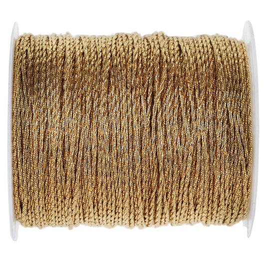 Cordon métallisé or 1mm (bobine de 20m)