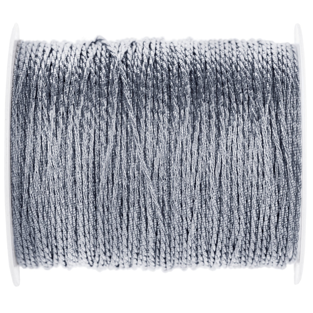 Cordon métallisé argent 1mm (bobine de 20m)