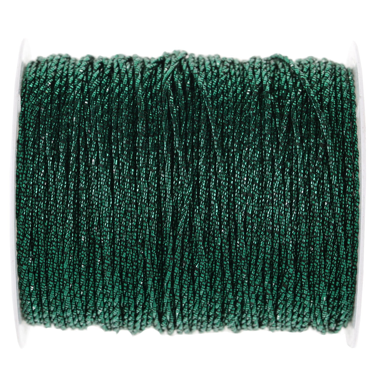 Cordon métallisé vert foncé 1mm (bobine de 20m)