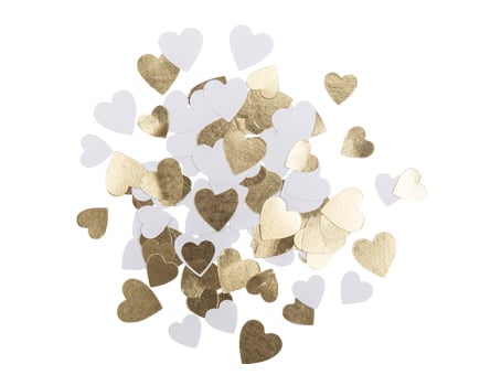 Confetti coeur - Blanc & Or