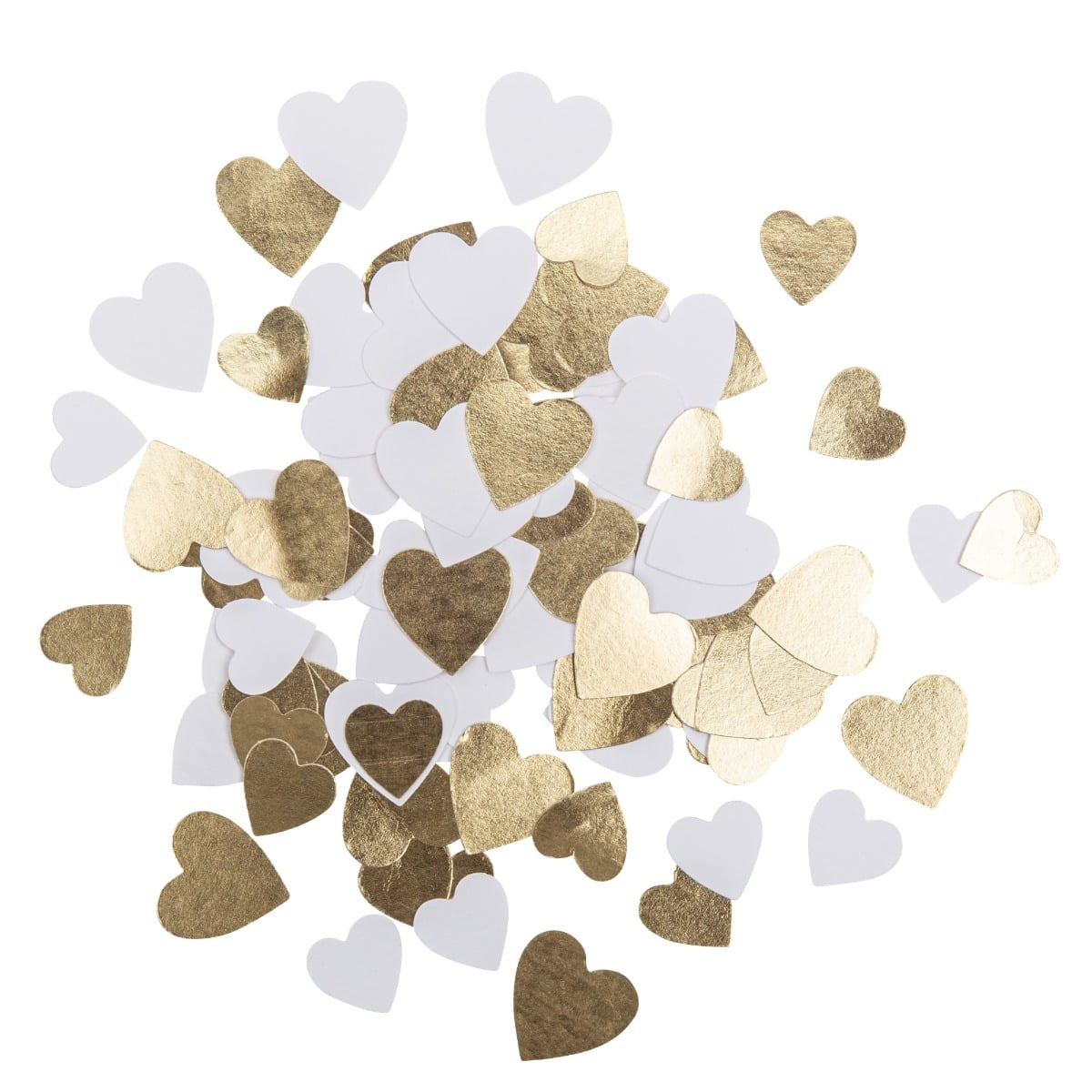 Confetti coeur - Blanc & Or
