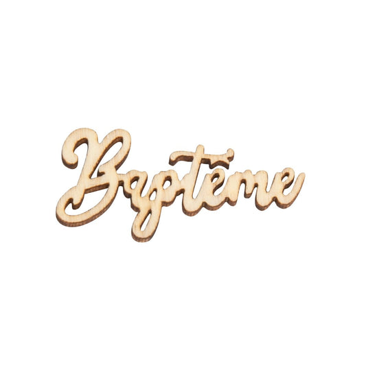 Confetti Baptême en bois (5cm)