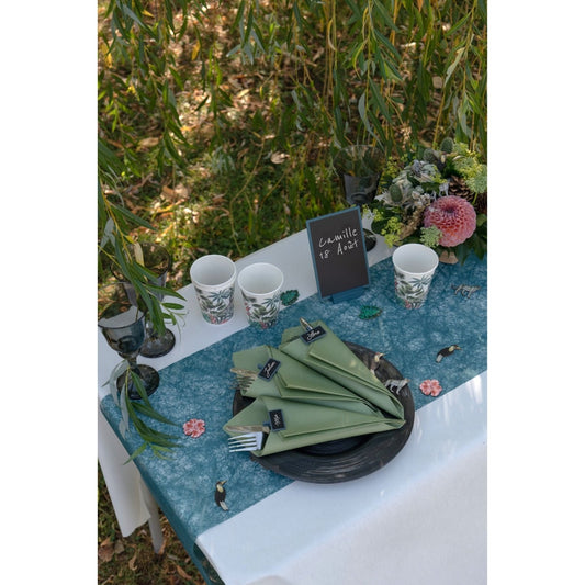 Chemin de table Fanon - Turquoise