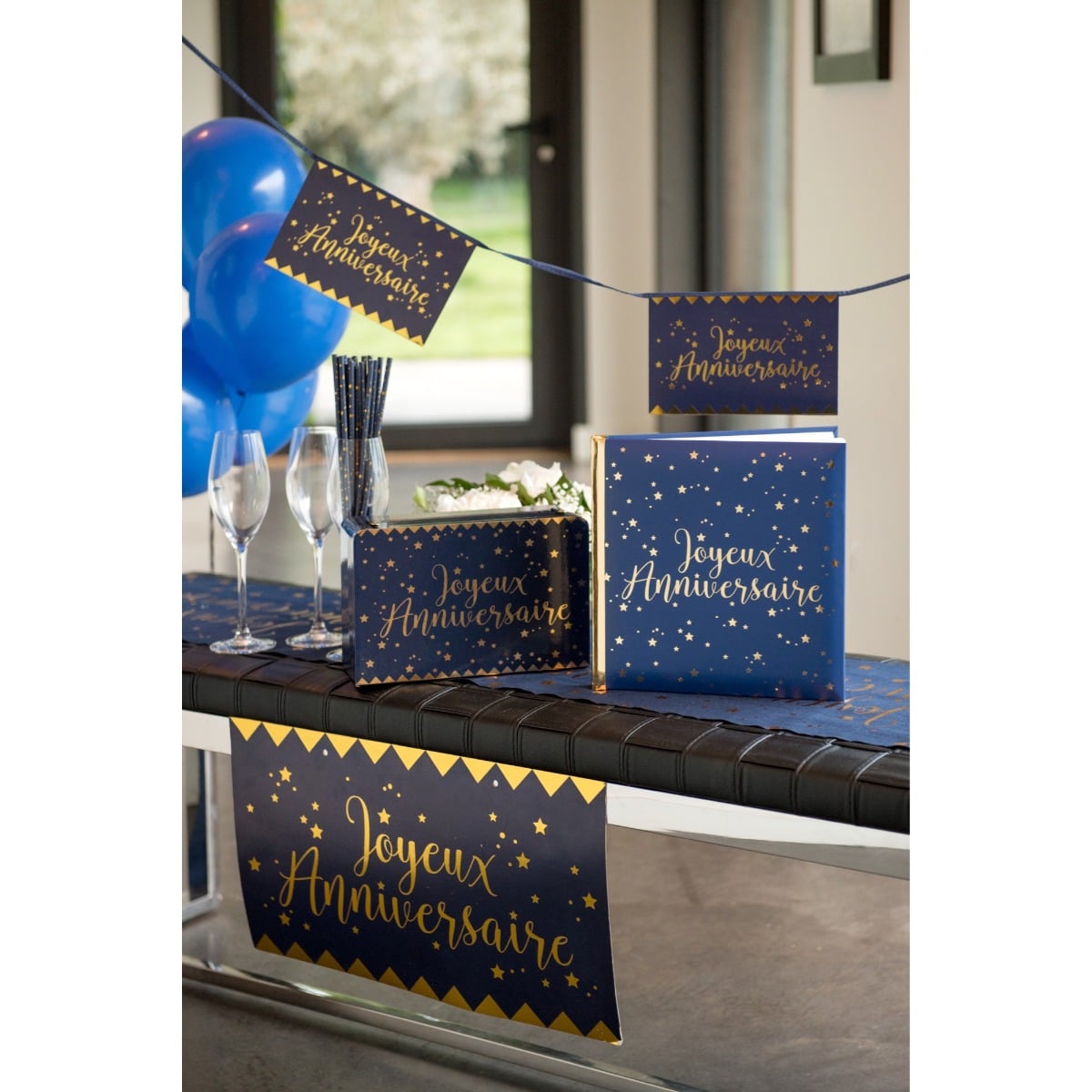 Livre d'Or "Joyeux Anniversaire" Bleu