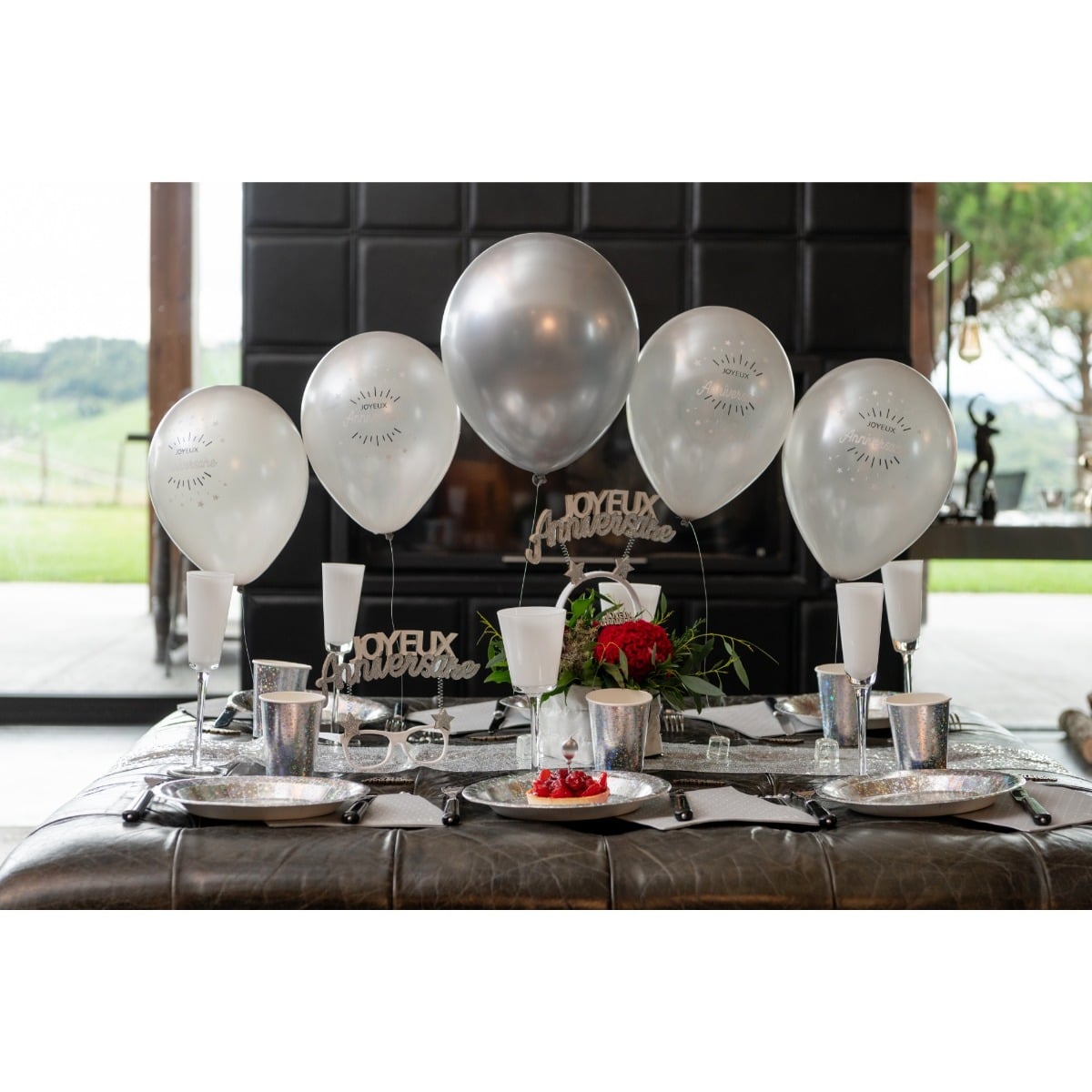 Ballons Argentés Métallisé 30cm (6pcs)
