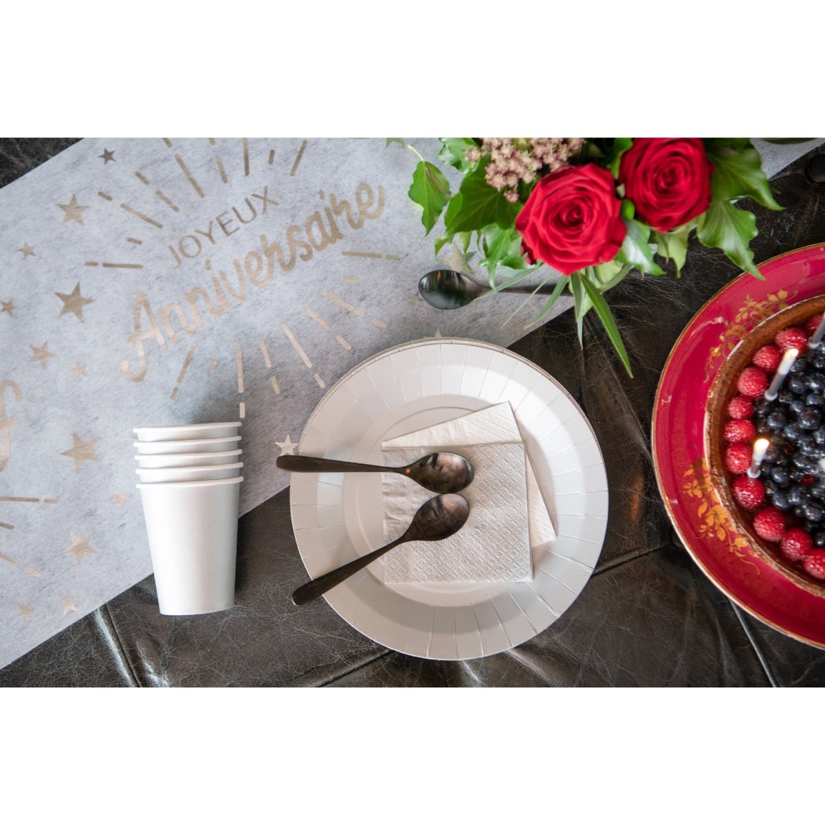 Serviettes Cocktail Airlaid - Rouge