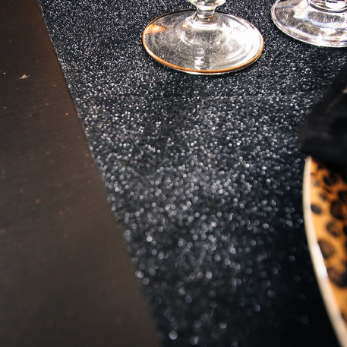 Chemin de table Paillettes - Noir
