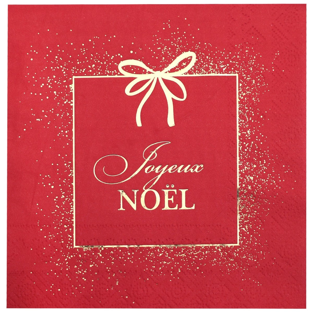 Serviette Joyeux Noël - Rouge