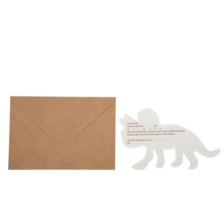 Invitations Dinosaure en liège (4pcs)