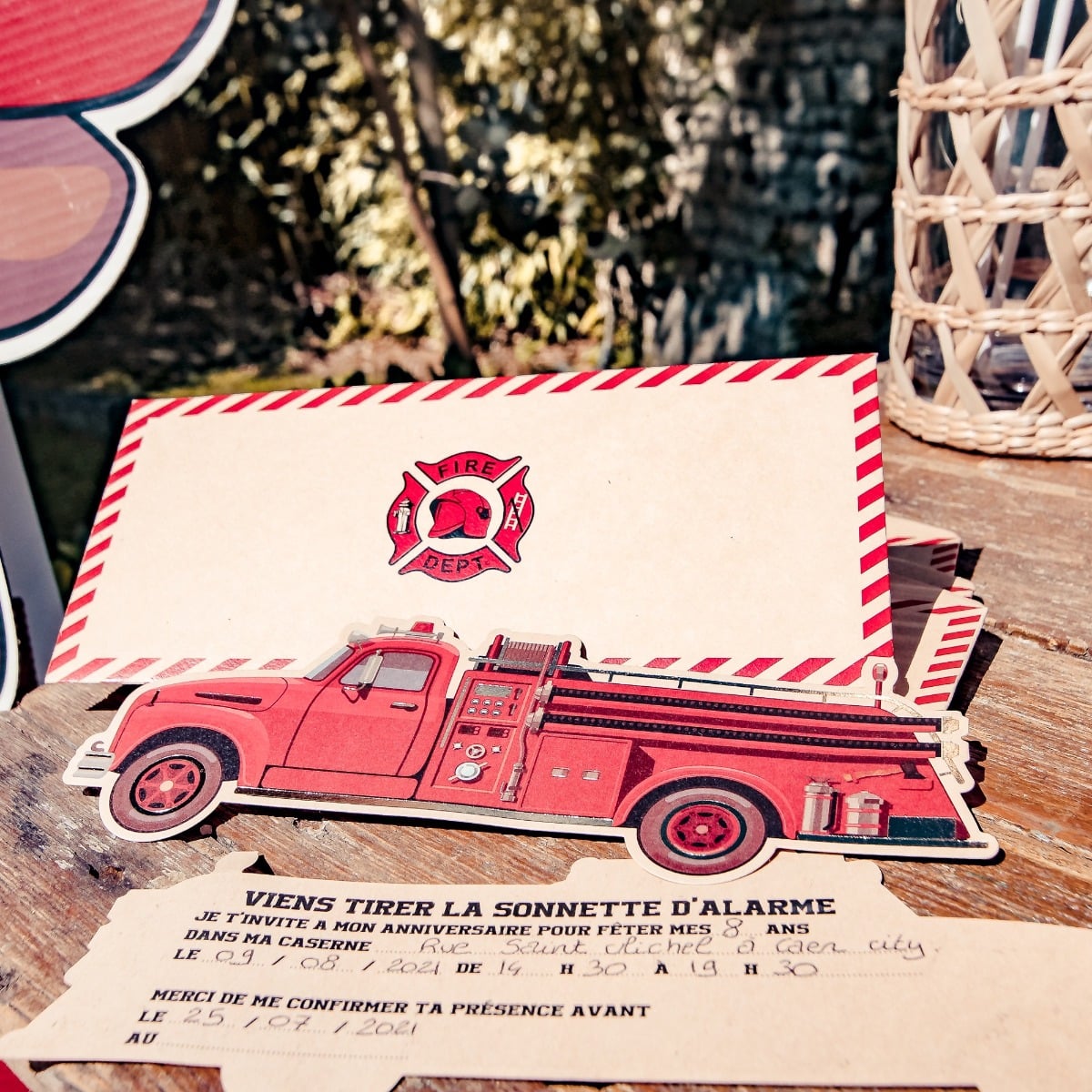 Invitations Pompier (8pcs)