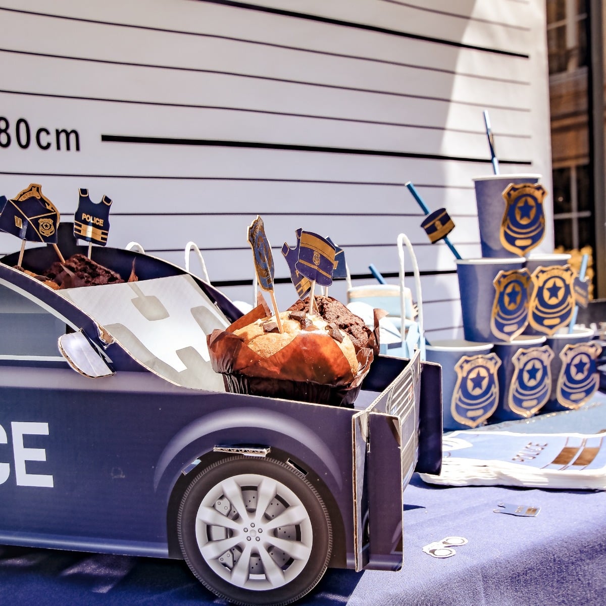 Décoration de cupcake Police