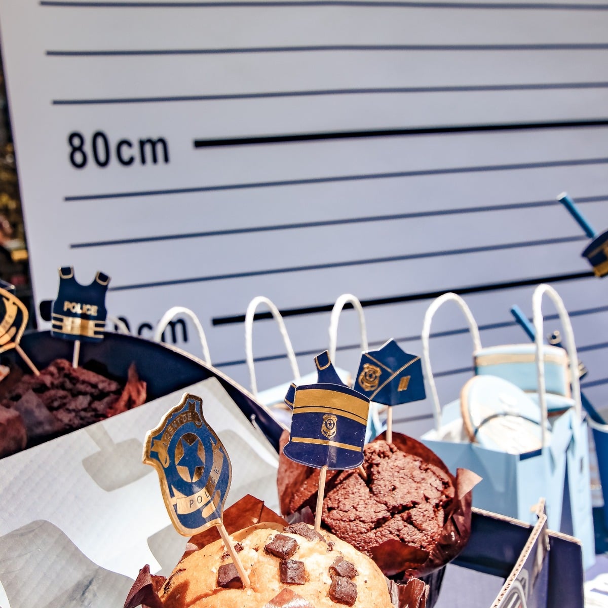 Décoration de cupcake Police
