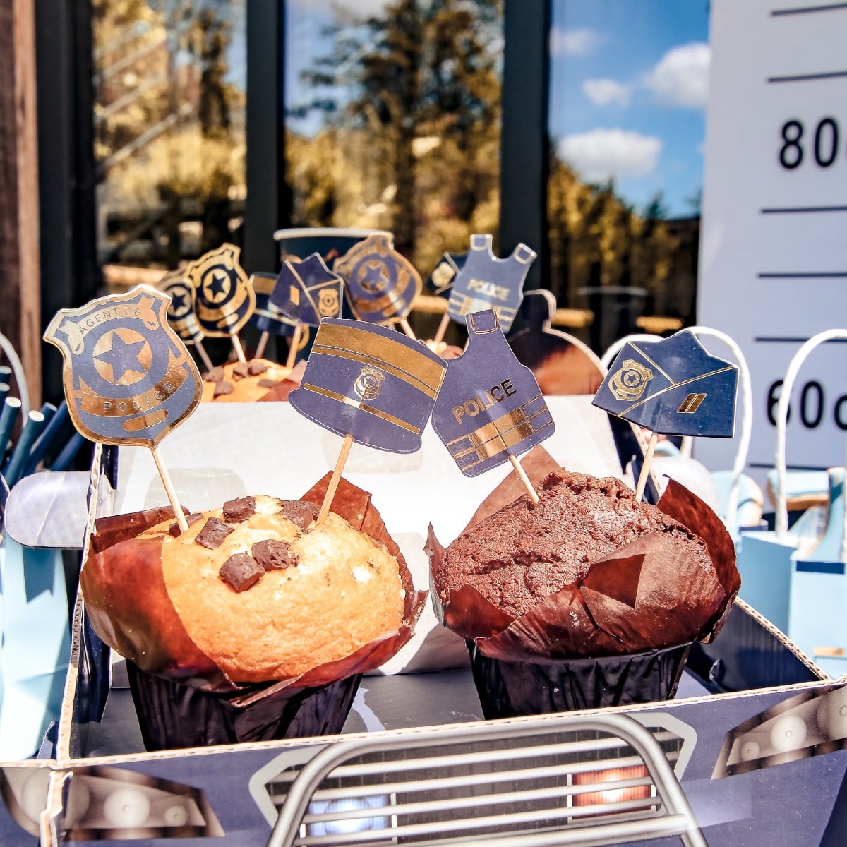 Décoration de cupcake Police