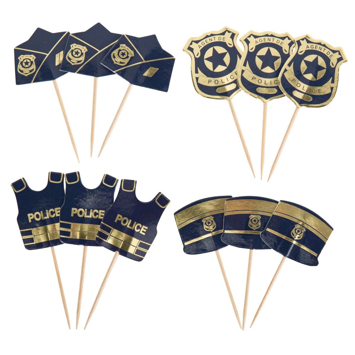 Décoration de cupcake Police