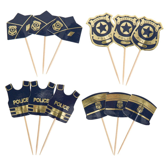 Décoration de cupcake Police
