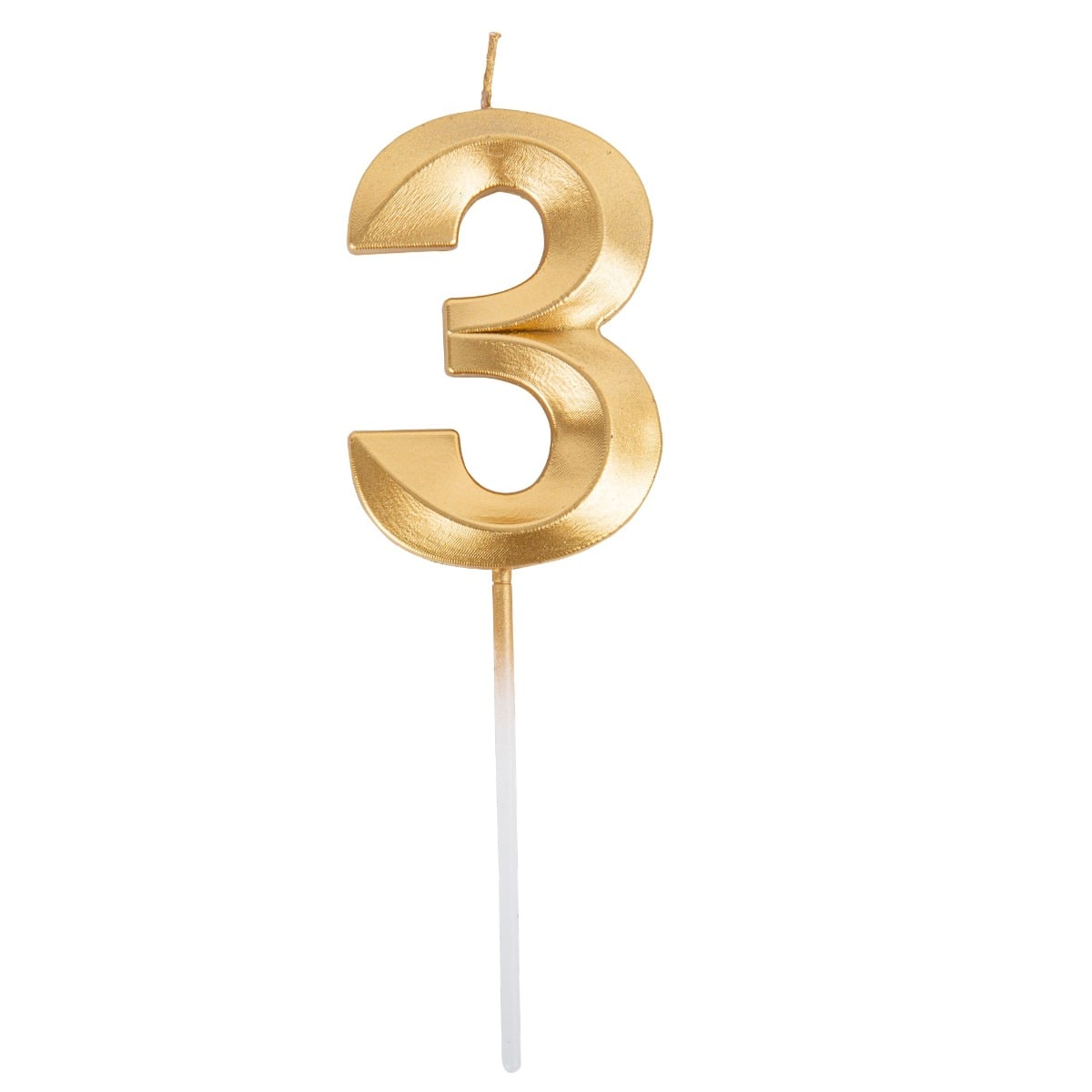 Bougie Chiffre - Or - 3 (7cm)