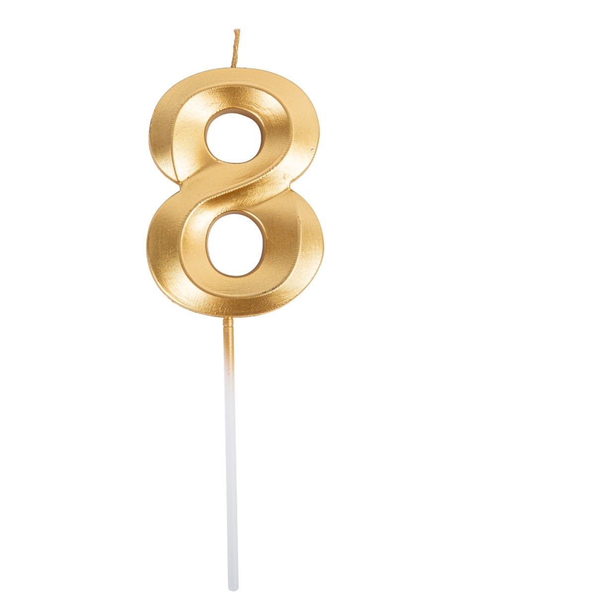 Bougie Chiffre - Or - 8 (7cm)