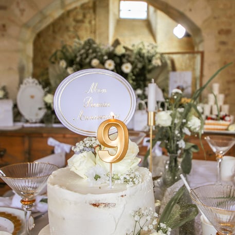 Bougie Chiffre - Or (7cm)