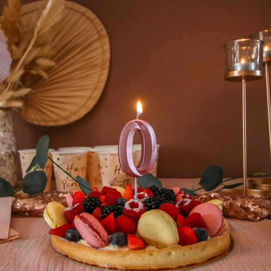 Bougie Chiffre - Rose gold (7cm)