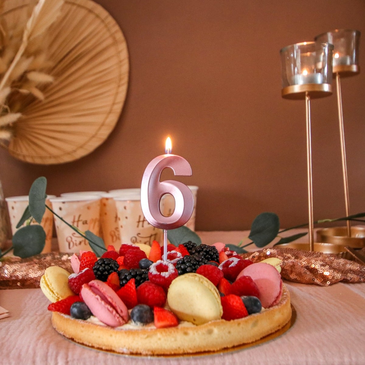 Bougie Chiffre - Rose gold (7cm)