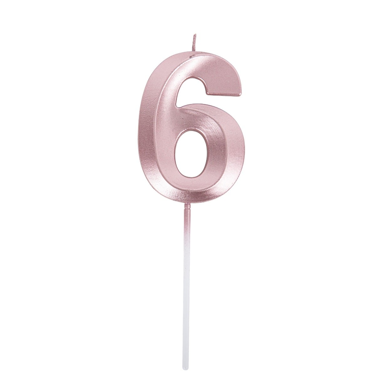 Bougie Chiffre 6 Rose gold (7cm)