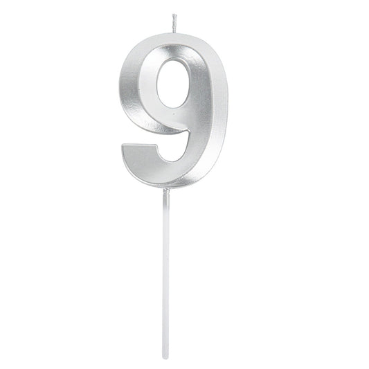 Bougie Chiffre - Argent (7cm)