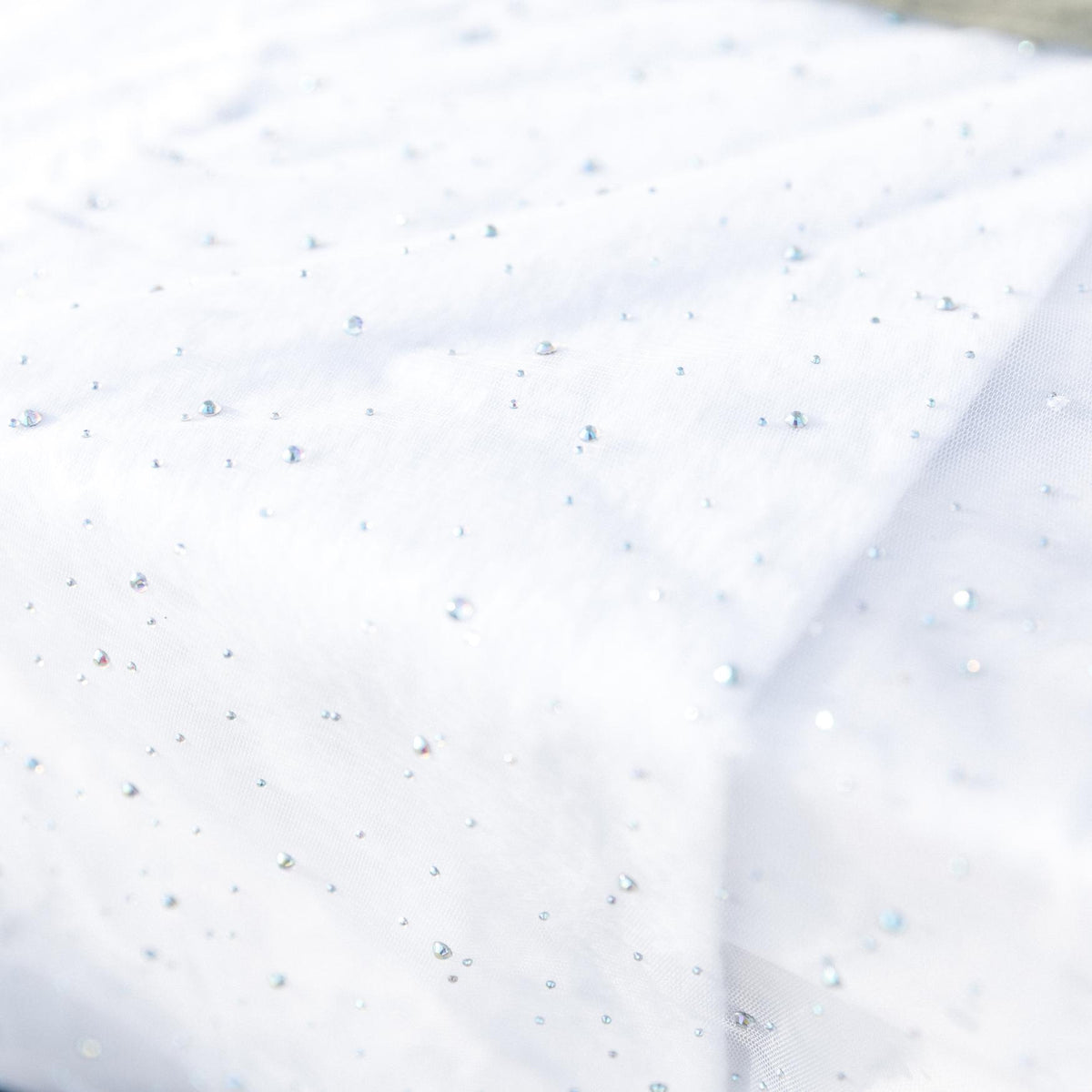 Chemin de table Strass Organza Blanc Irisé (28cm x 3m)