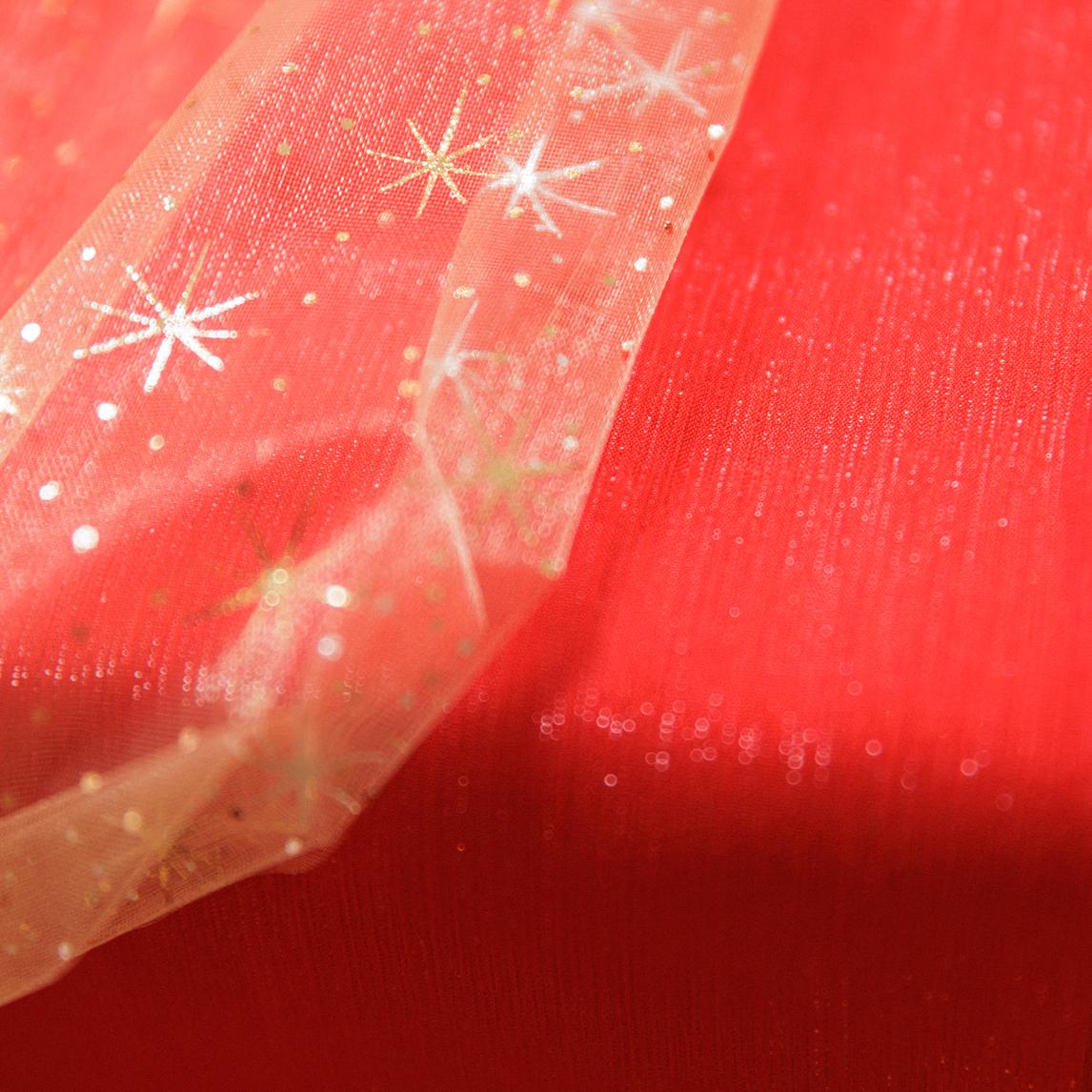 Chemin de table Étoiles Organza Or (28cm x 3m)