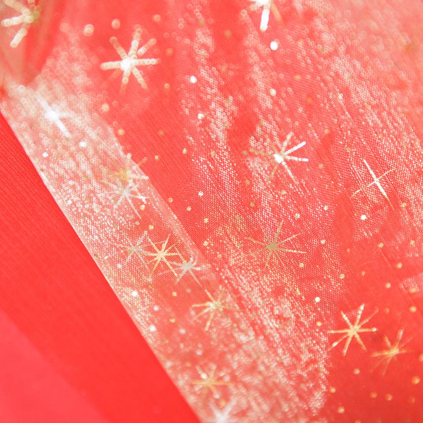 Chemin de table Étoiles Organza Or (28cm x 3m)