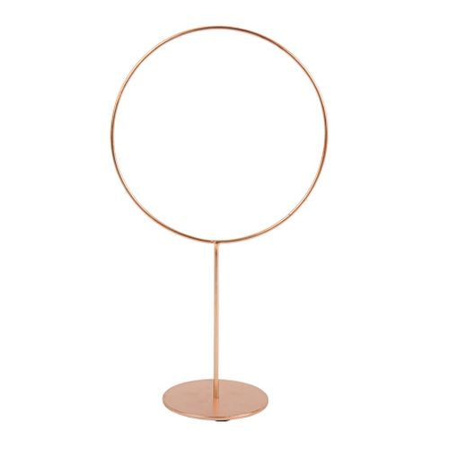 Cercle sur pied à décorer Métal Rose Gold (29,5x16,5cm)