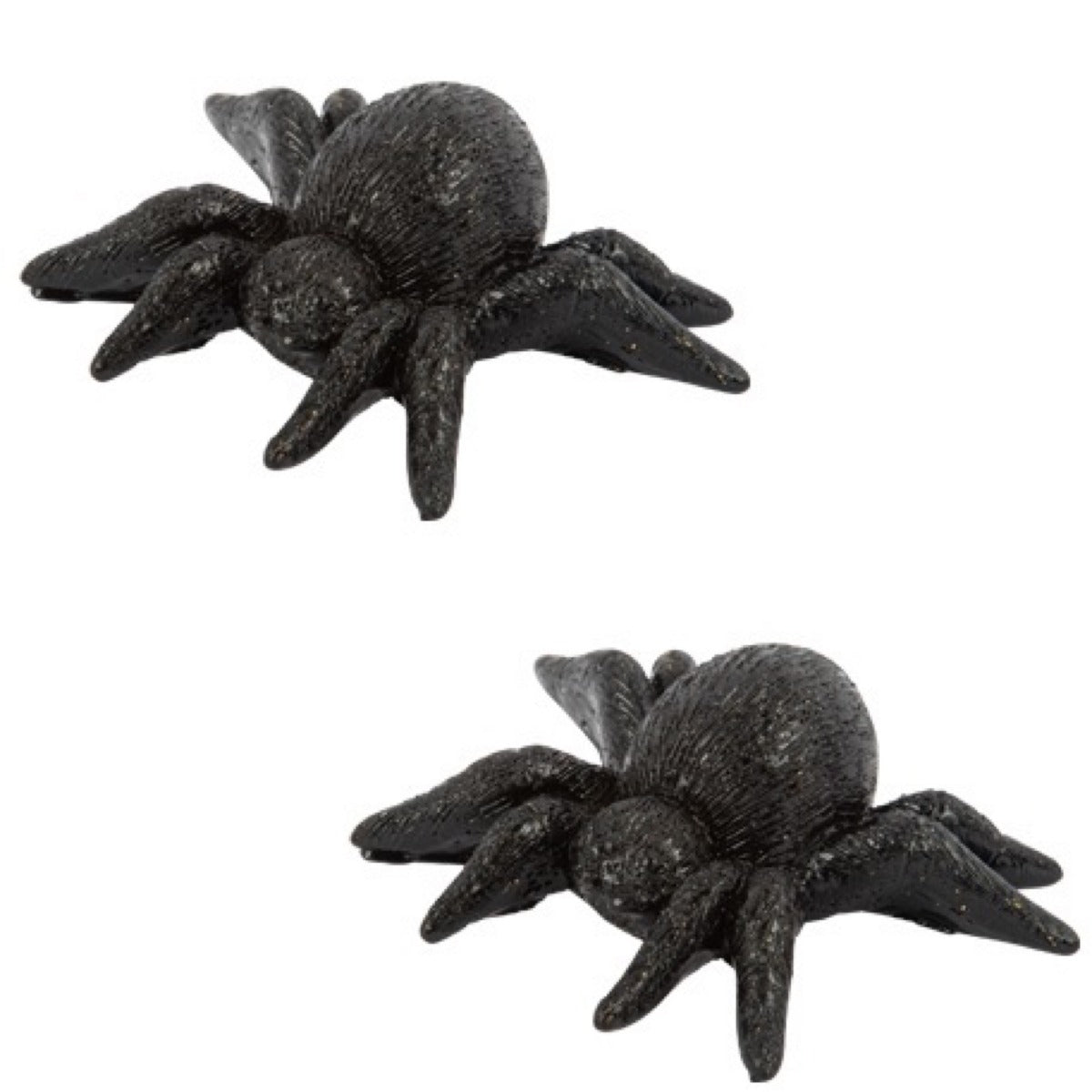 Araignée résine noir 2.2 x 6.8cm (2pcs)