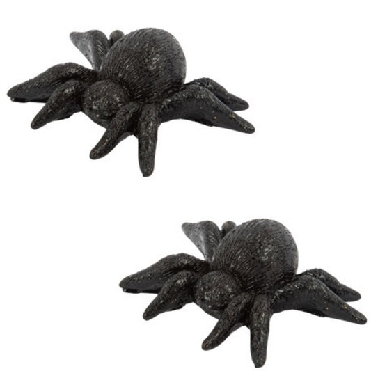 Araignée résine noir 2.2 x 6.8cm (2pcs)
