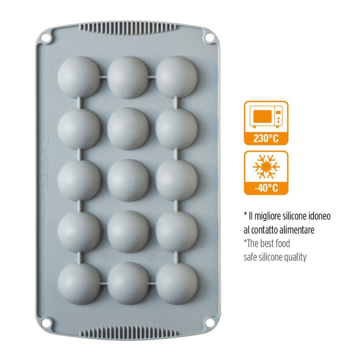 Moule Silicone 15 Demi-Sphère ø 4 x 2cm