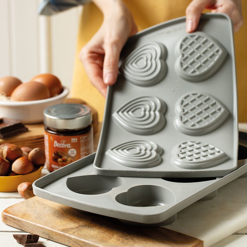 Moule en silicone DecorFlex Duo - Cœurs