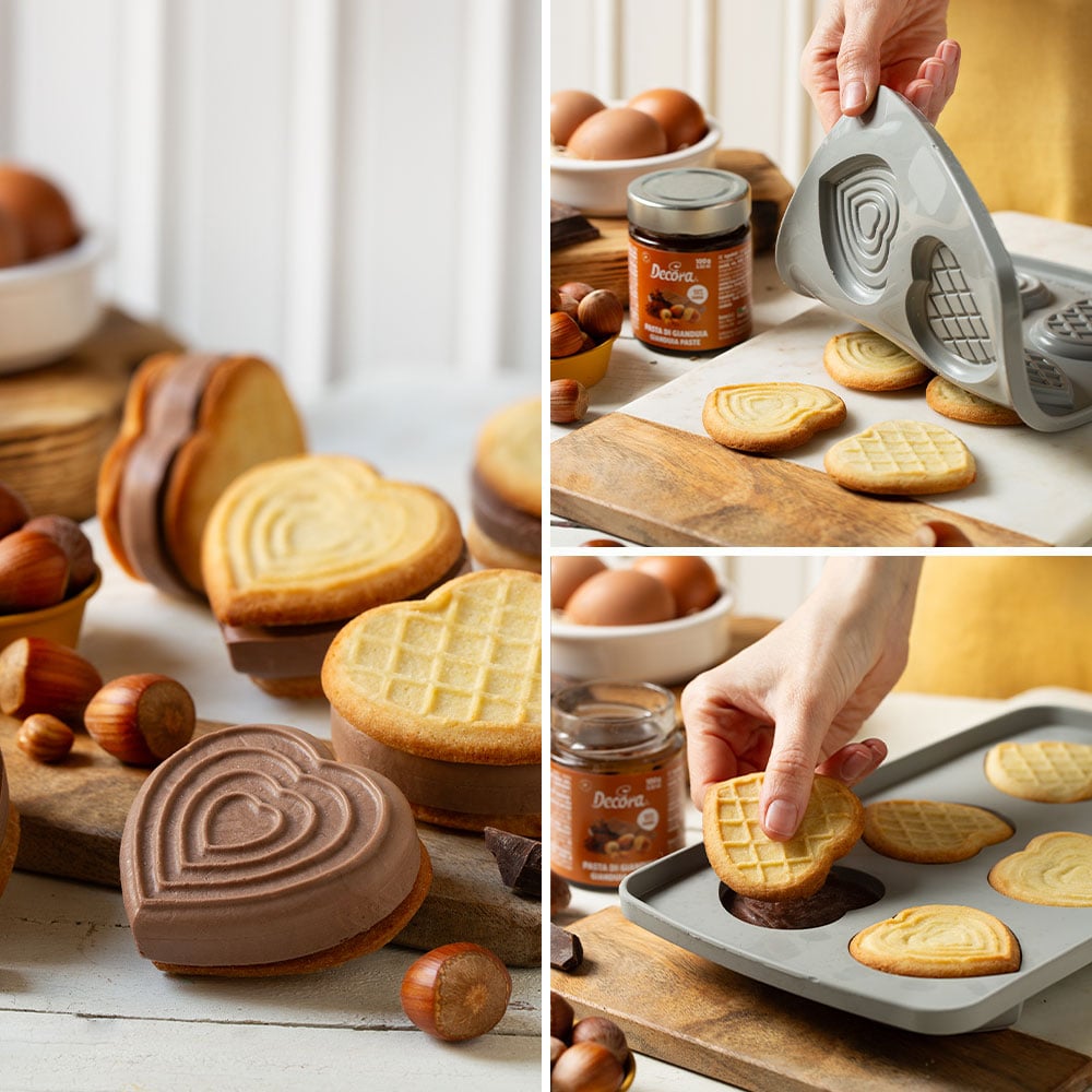 Moule en silicone DecorFlex Duo - Cœurs