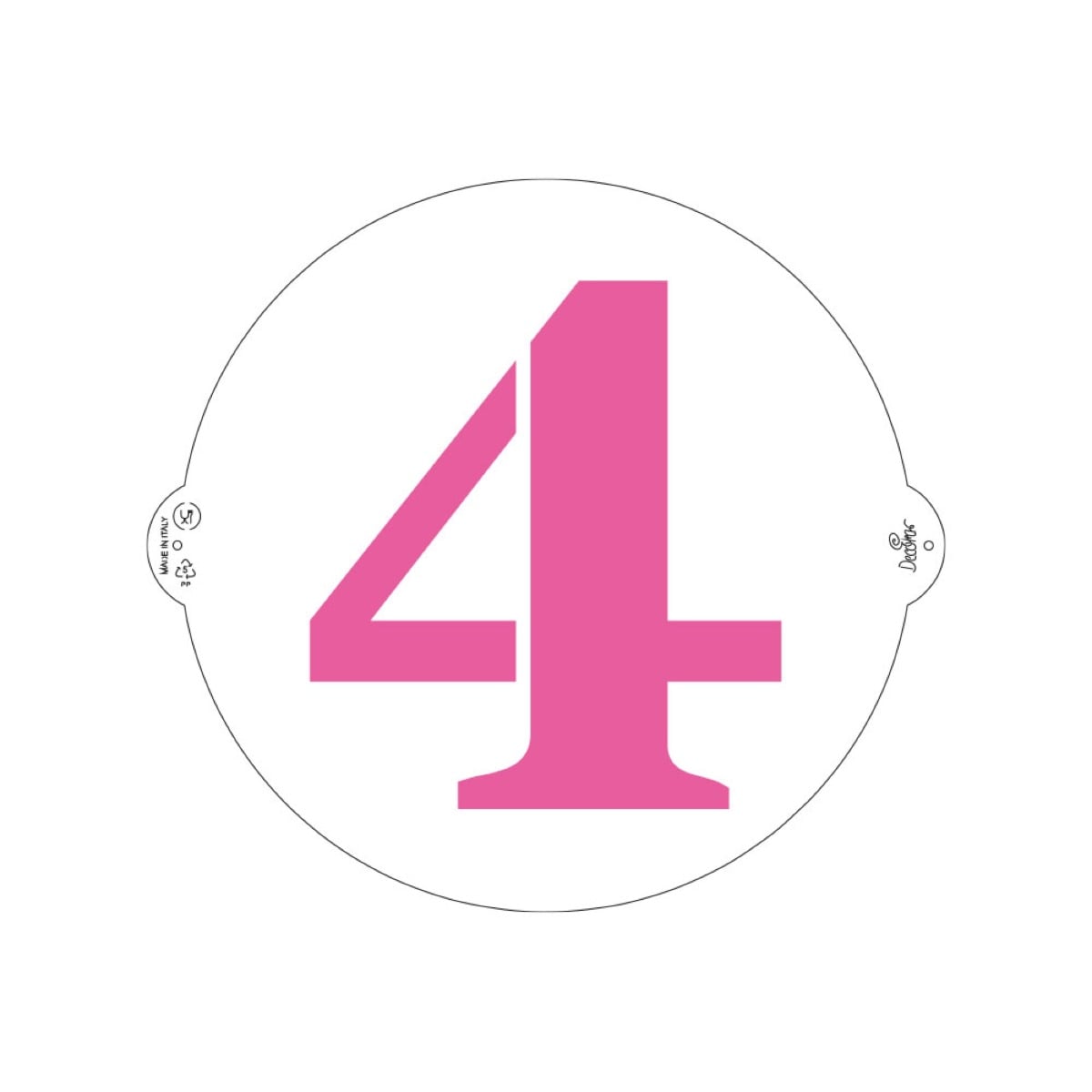 Pochoir - Chiffre 4 (25cm)
