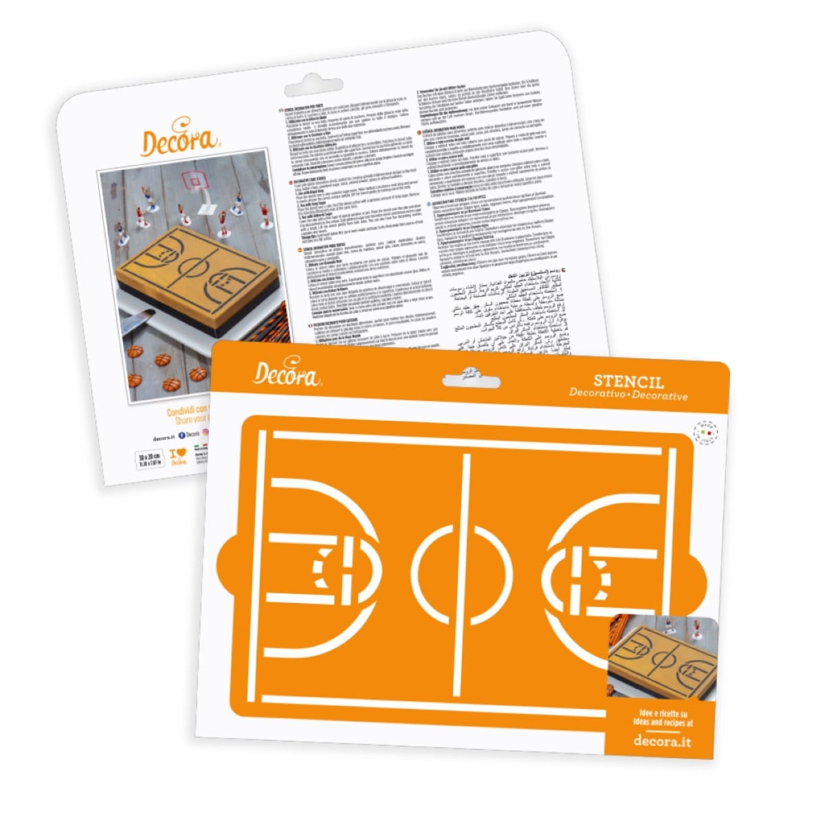 Pochoir - Terrain de Basket