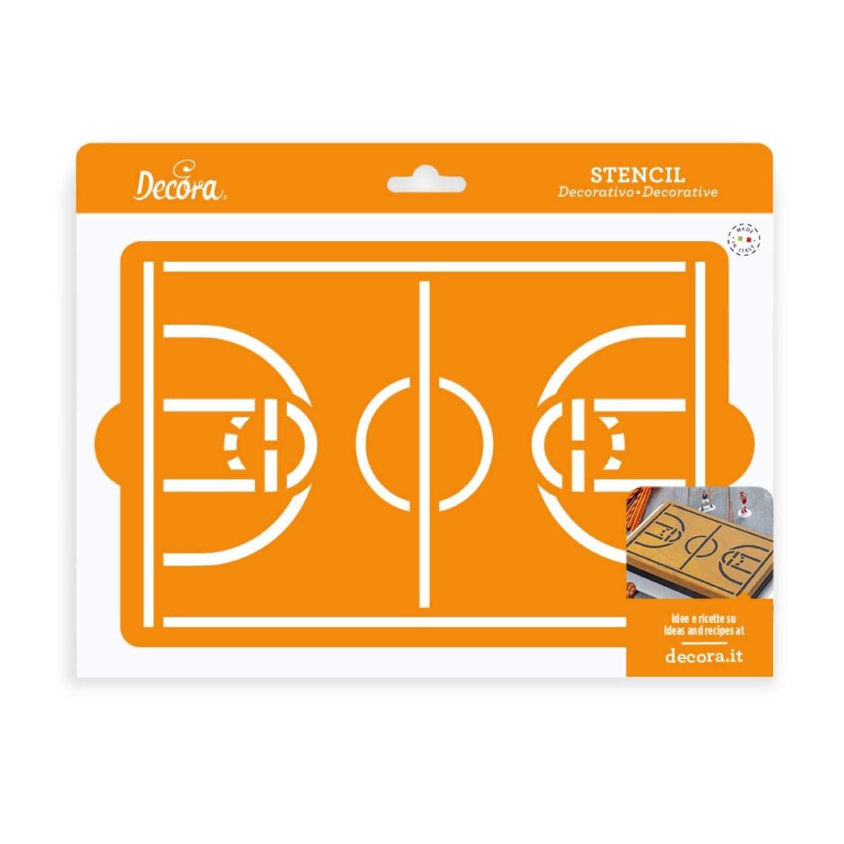 Pochoir - Terrain de Basket