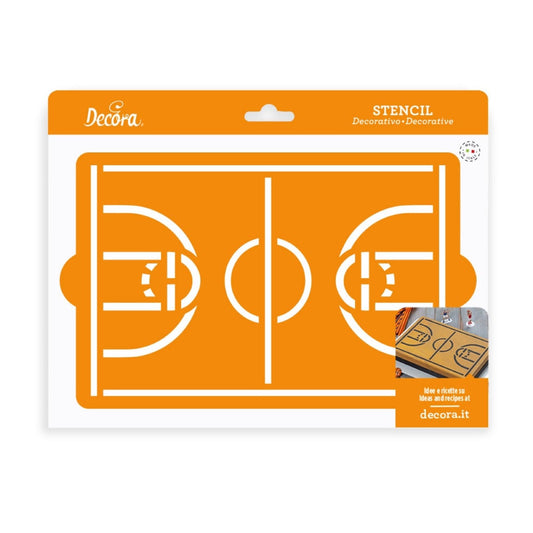 Pochoir - Terrain de Basket