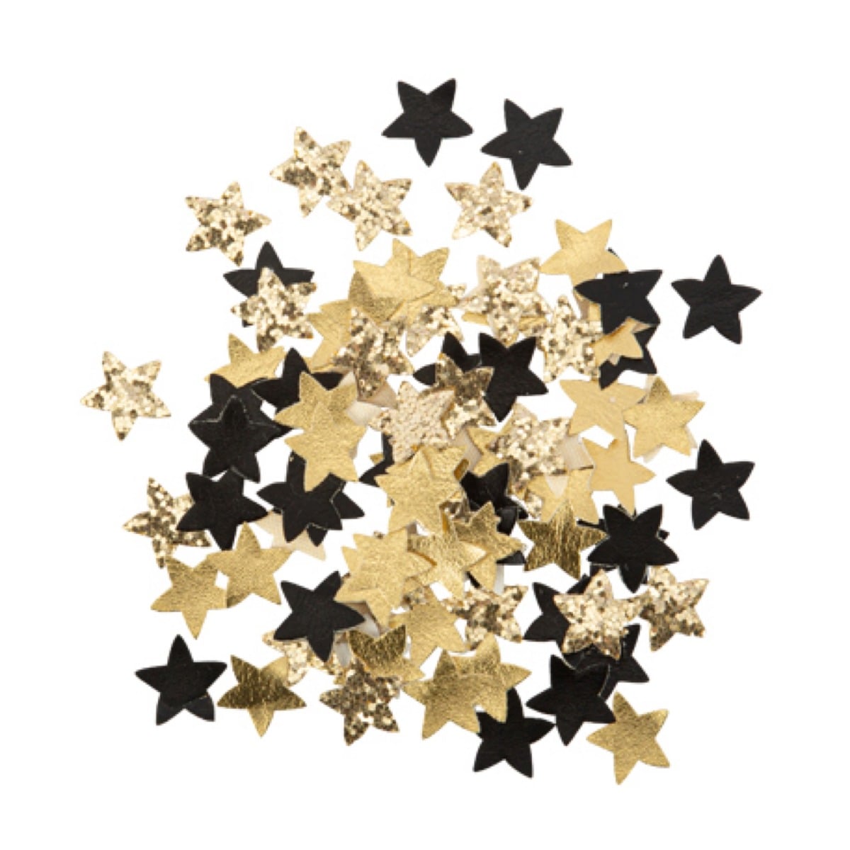 Confettis étoiles - Or et Noir