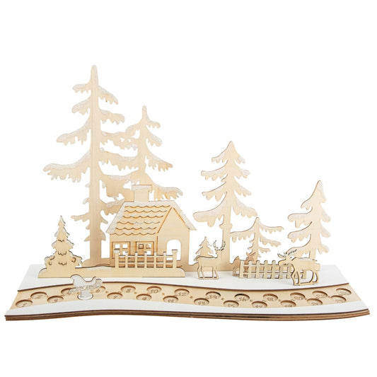 Calendrier de l'avent - Décor en bois
