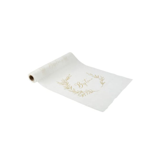Chemin de table en mousseline - Baptême