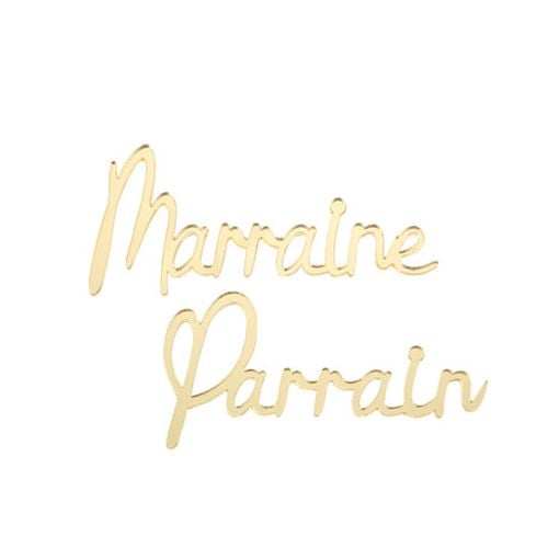 Décos "Parrain" et "Marraine"