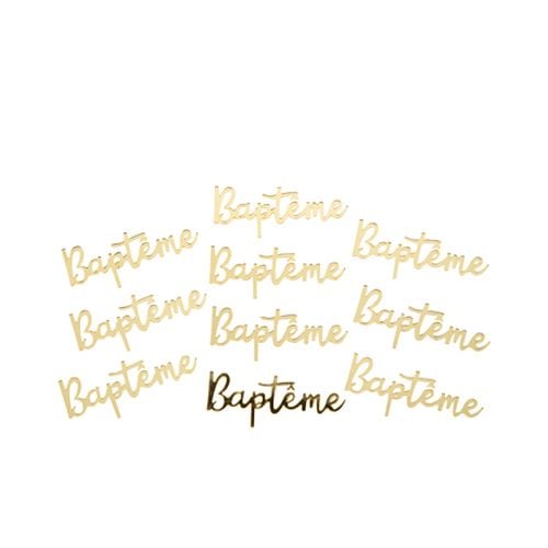 Décos Baptême dorée