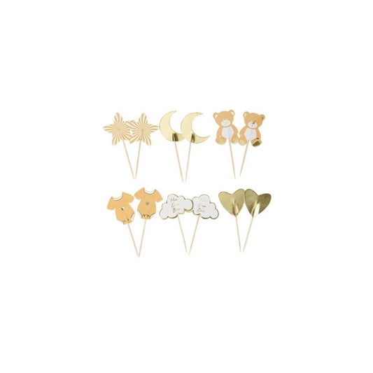 Cake Topper - Mon Doux Bébé (12pcs)