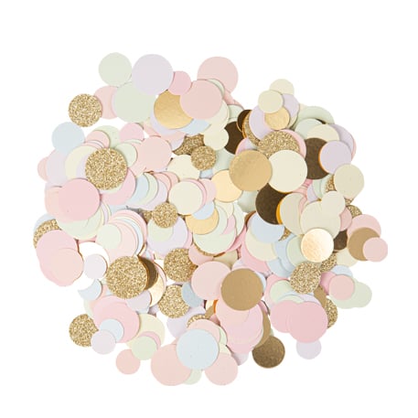Confettis Rond - Pastel et Or
