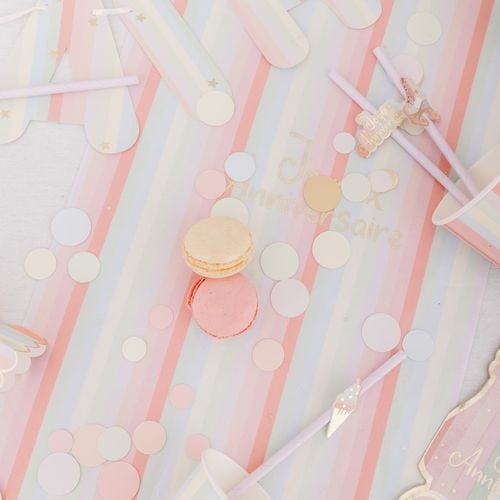 Confettis Rond - Pastel et Or