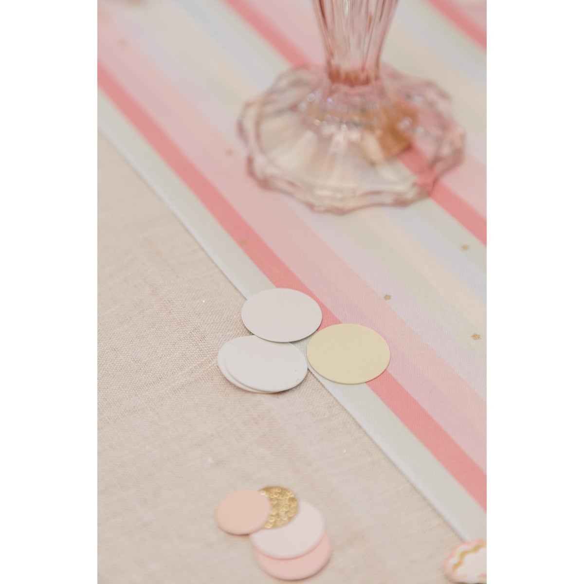 Confettis Rond - Pastel et Or