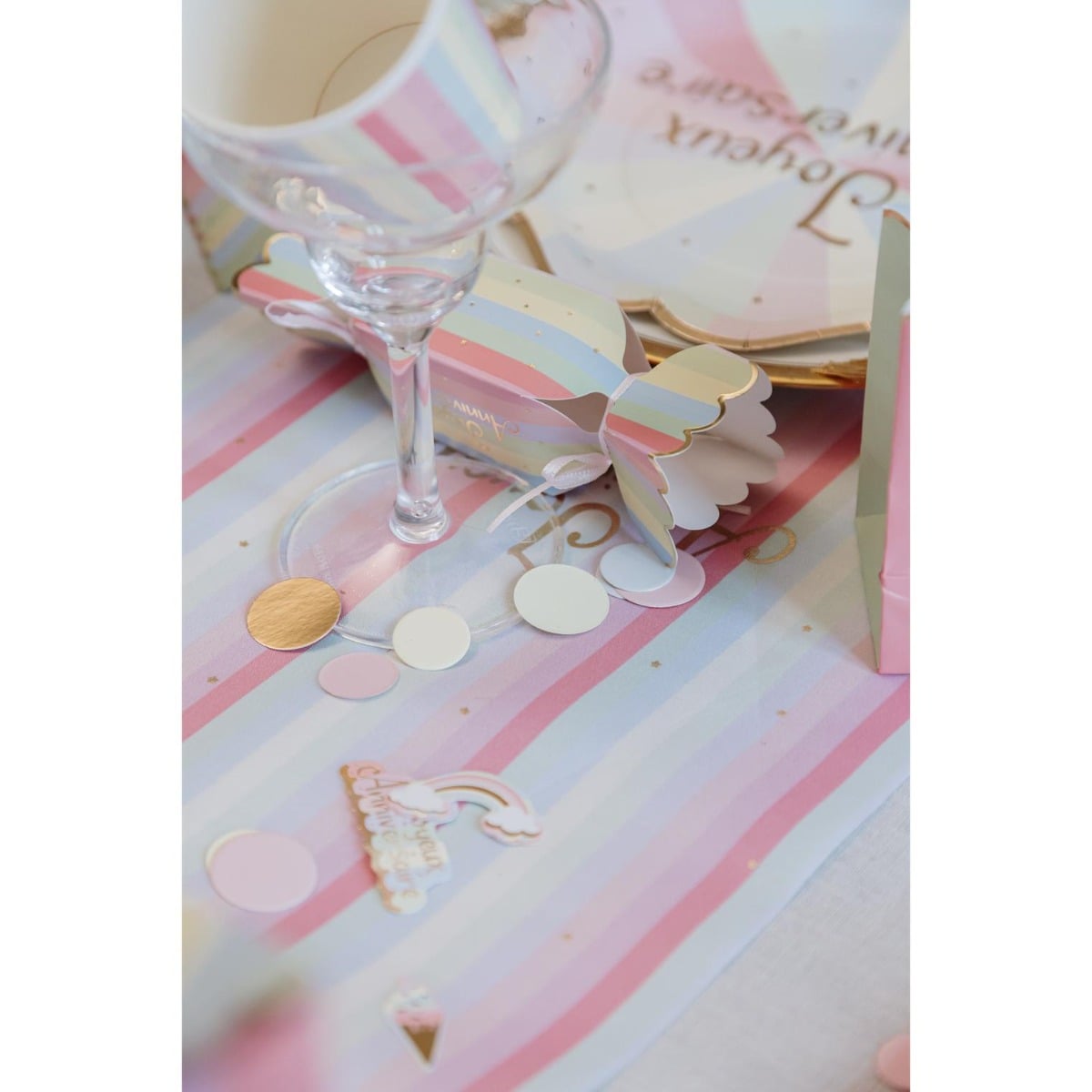 Confettis Rond - Pastel et Or